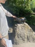 Hippo statue at the Zoo
